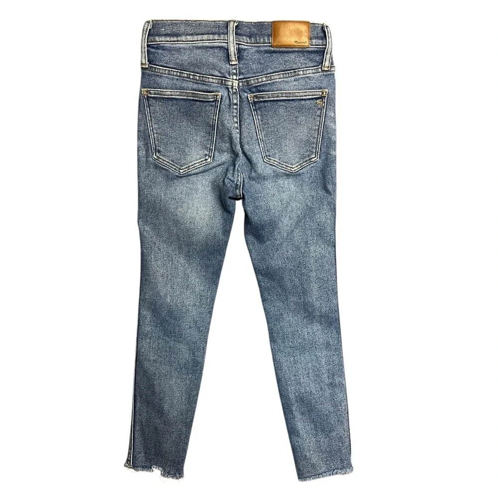 Madewell Jeans Woman 25P Cordova Wash 10" High Rise Skinny Button Fly Blue Denim - Picture 6 of 14